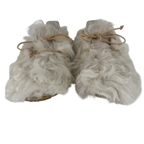 Tory Burch White Fur Ankle Boots - Picture 5 of 8